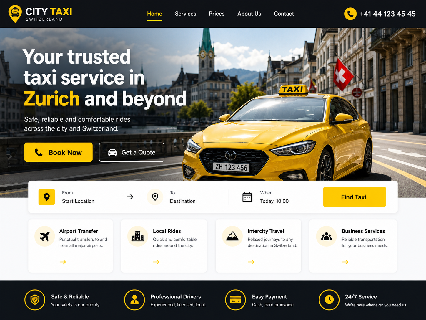 Vorschau City Taxi Webseite