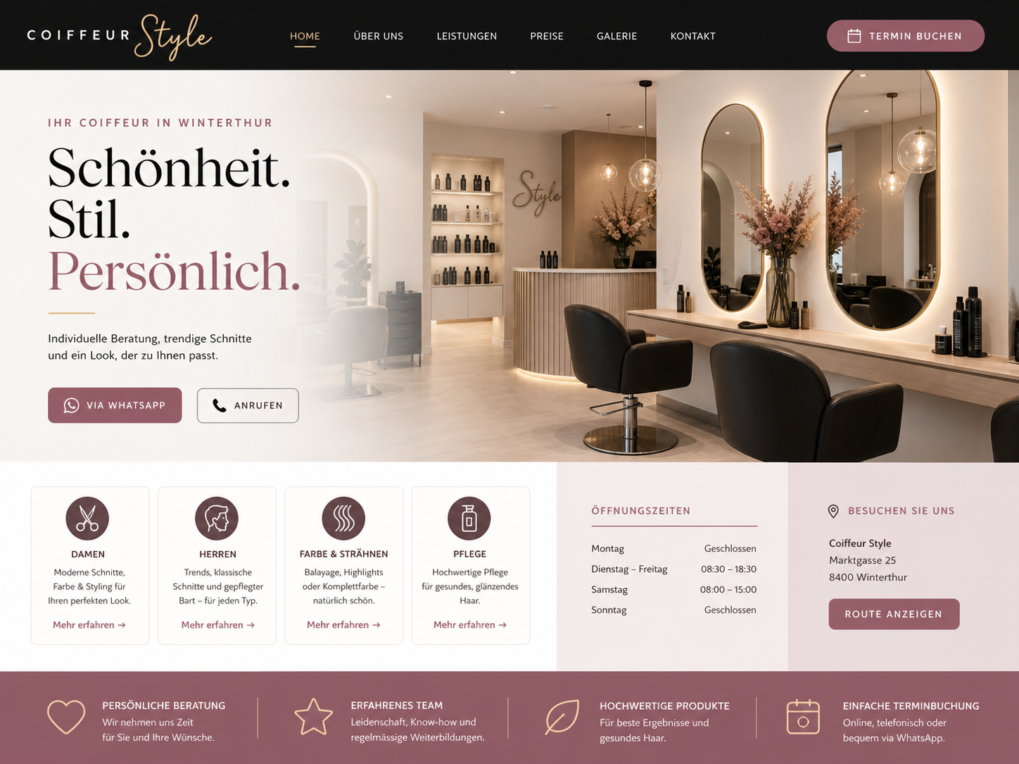 Vorschau Coiffeur Style Webseite